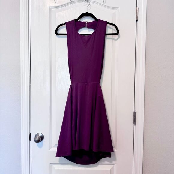 Halara Buckle Tie Back 2-in-1 Pocket Dance Active Dress NWT Size Large - Fig - Picture 2 of 11